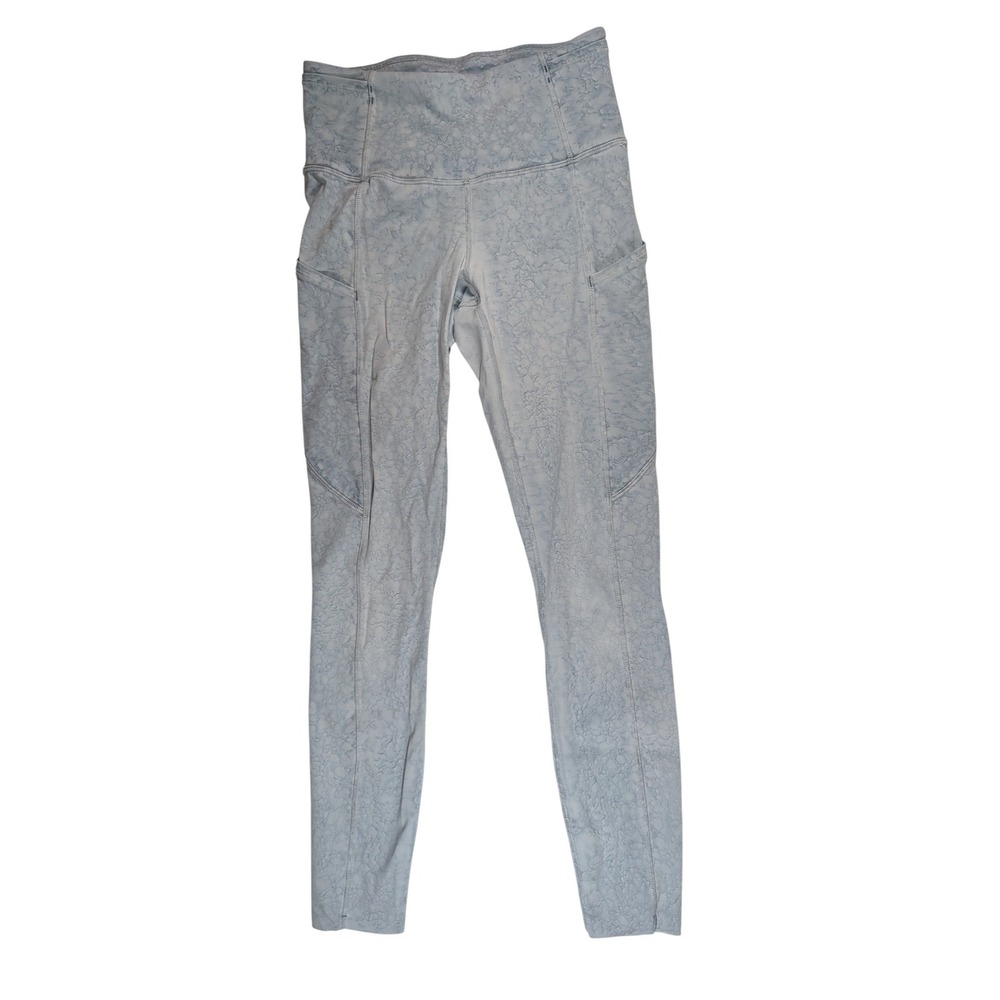 Lululemon Fast and Free Tight 25" Nulux
City Grit‎ White Blue Fog Size 4